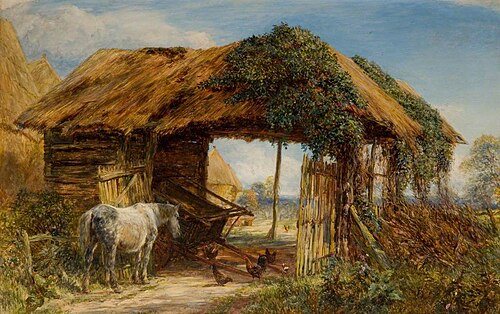 Farmyard Scene, 1890, Charles Thomas Burt