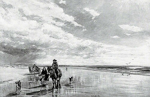 Crossing The Sands, 1858, Charles Thomas Burt