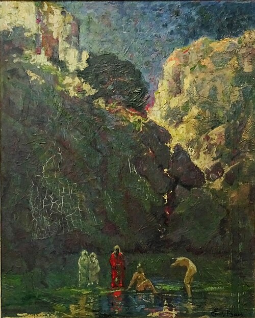 Bathers in the Oued, 1950, Émile Baes