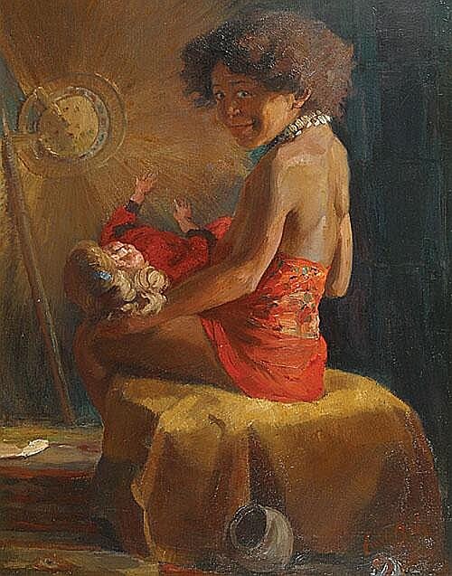 Portrait of a girl, 1950, Émile Baes