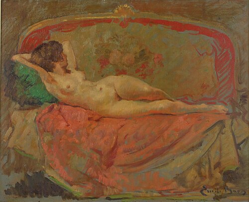 Nude on a canape, 1950, Émile Baes