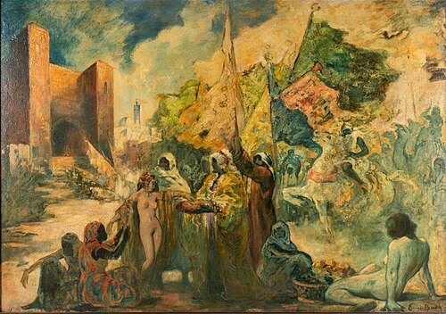 Slave market in Morocco, 1950, Émile Baes