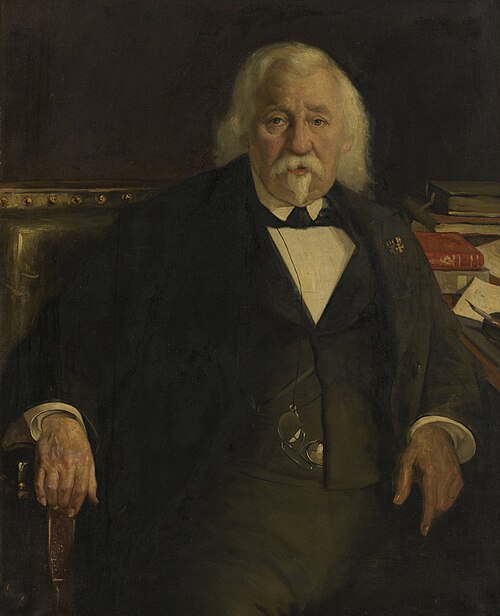 Portret van Philippe Jean Joseph Bogaert 1807-1894, kapitein artillerie en ingenieur van het mijn- e, 1890, Henri Goovaerts