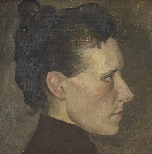 Portret van mevr. Caroline Elisabeth Helene Goovaerts-Meyer, , Henri Goovaerts