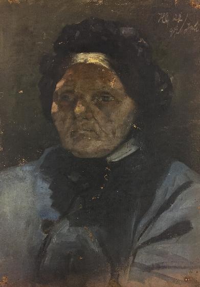 Portret van oude dame, 1897, Henri Goovaerts