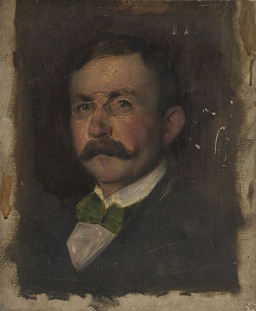 Portret van een man (vermoedelijk Hermann Schmitz), 1898, Henri Goovaerts
