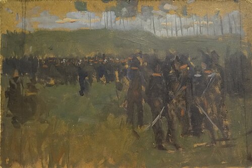 Voorstudie Dienstdoende schutterij Maastricht, 1898, Henri Goovaerts