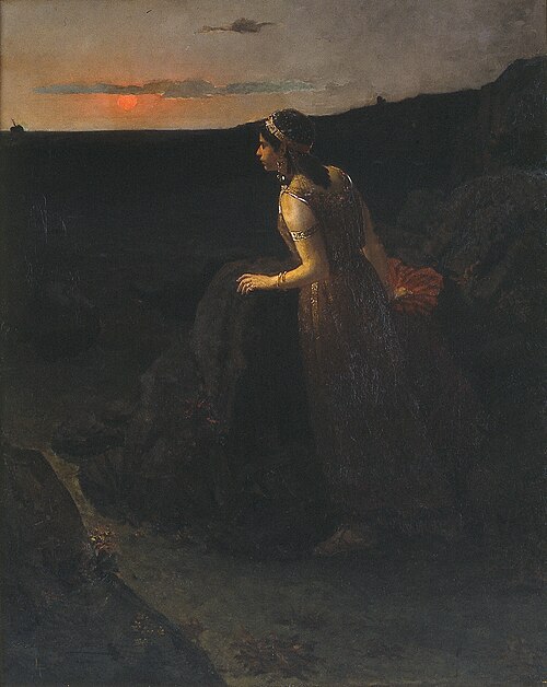 Dido ziet de wegzeilende Aeneas na, 1887, Henri Goovaerts