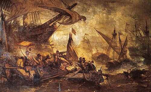 The Defeat of the Spanish Armada, 1588, 1889, Hendrik Frans Schaefels