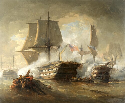 In the heat of a furious naval engagement, 1877, Hendrik Frans Schaefels