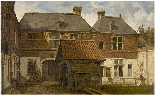 Sint-Annagodshuis in the Otto Veniusstraat, Antwerp, 1869, Hendrik Frans Schaefels