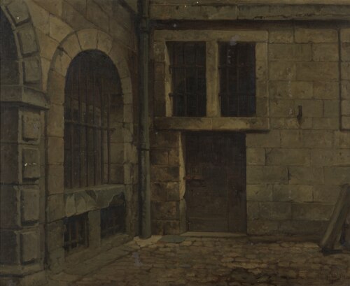 Old Courtyrad of Antwerp Town Hall, 1870, Hendrik Frans Schaefels