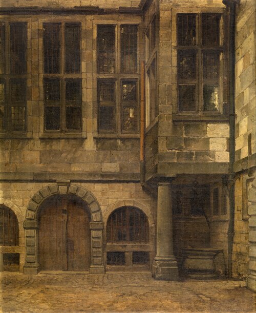 Old Courtyard of Antwerp Town Hall, 1873, Hendrik Frans Schaefels