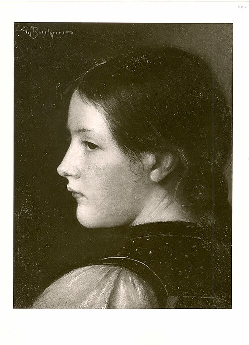 Mädchenkopf im Profil, 1883, Georg Buchner