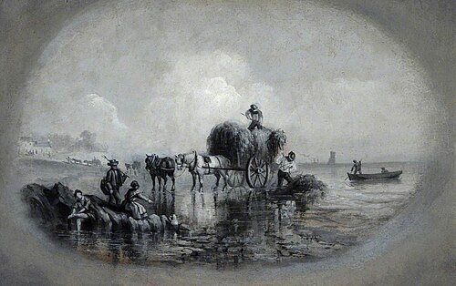 Gathering Vraic with Horse and Cart, Jersey, , Philip John Ouless
