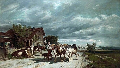 Return from the Cattle Fair, 1877, Louis Guy