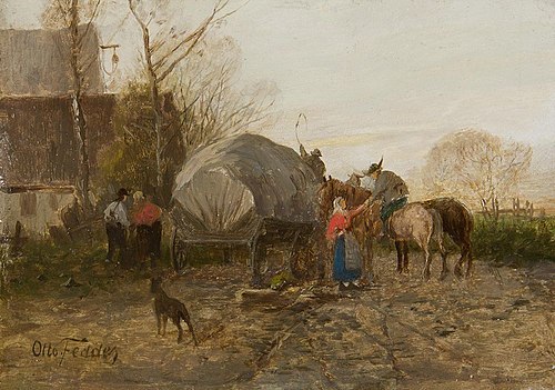 Countryside, when hay is carried away, , Otto Fedder