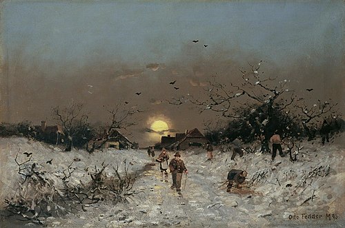 Winter evening, 1898, Otto Fedder