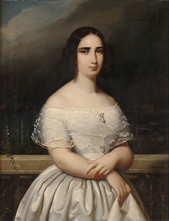 Porträt des Cecilia of Sweden (1807-1844), 1847, Theodor Hamacher