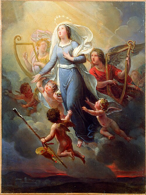 Esquisse pour l'église Saint-Laurent : L'apothéose de sainte Geneviève, 1827, Joseph-Ferdinand Lancrenon