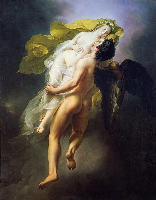 La nymphe Orythie enlevée par Borée, 1822, Joseph-Ferdinand Lancrenon