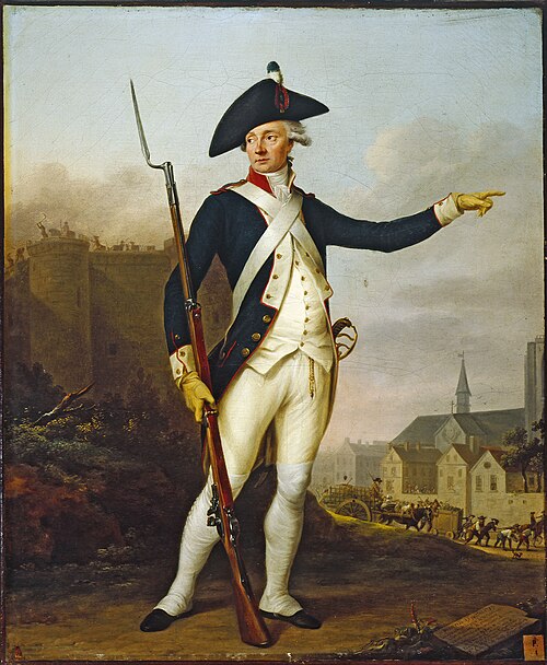Citizen Nau-Deville, in National Guard uniform, directing a convoy of weapons and ammunition, 1790, Jean François Marie Bellier