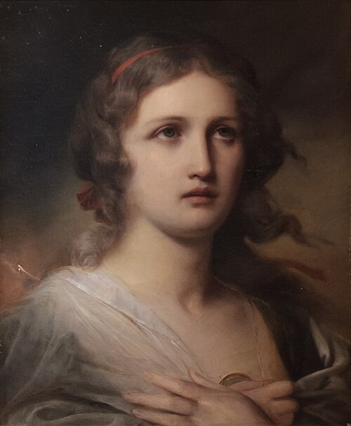 Tête de jeune femme, 1840, Catherine-Caroline Cogniet