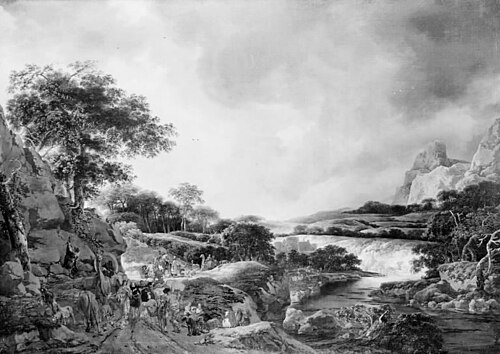 A Landscape with Jacob and the Angel, 1645, Herman Nauwincx