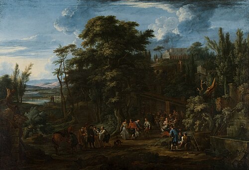Landscape with Peasants, , Christian Georg Schütz