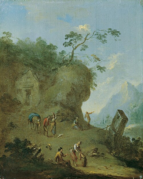 Hütte auf einer Waldhöhe, 1760, Norbert Joseph Carl Grund