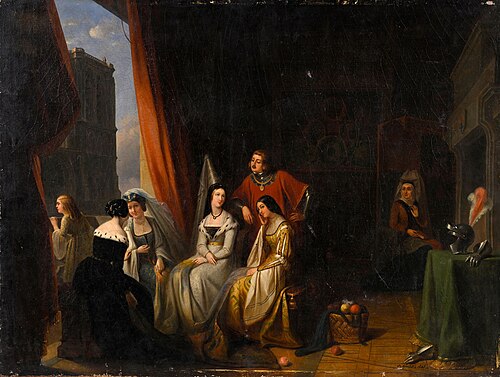 Phébus chez madame Aloise de Gondelaurier, 1838, Charlemagne Oscar Guet