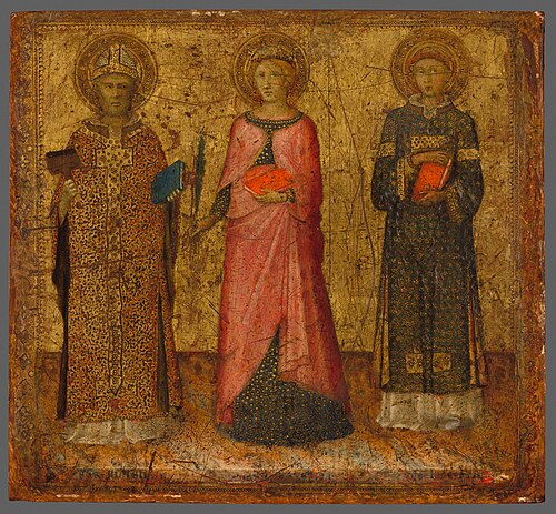Saints Blaise, Catherine of Alexandria, and Lawrence, , Naddo Ceccarelli