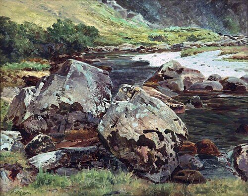 Boulders near Aberglaslyn, 1881, Frederick William Hayes
