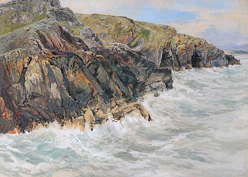 Craig Ddu, Cardigan Bay, 1880, Frederick William Hayes