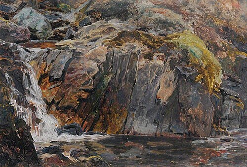 A Waterfall, 1880, Frederick William Hayes