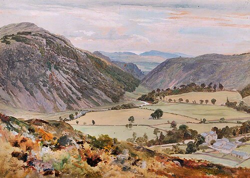 Beddgelert Village, 1882, Frederick William Hayes