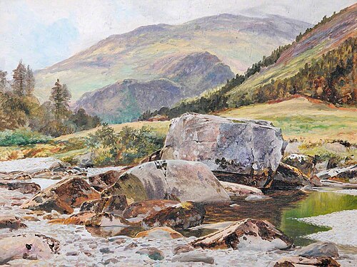 Rocks on the Glaslyn River, 1883, Frederick William Hayes