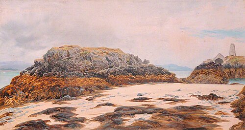 Llanddwyn Tower, 1884, Frederick William Hayes