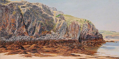 Llanddwyn Cliffs II, 1884, Frederick William Hayes