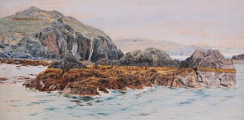 The Harbour, Llanddwyn, at Low Water, 1885, Frederick William Hayes