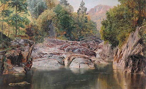 The Miners' Bridge, Bettws-y-Coed, 1879, Frederick William Hayes