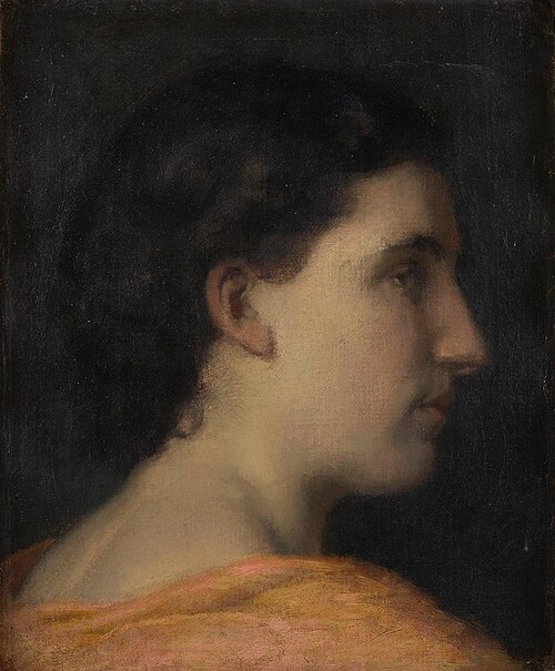 Frauenkopf im Profil, 1855, Wilhelm Heinrich Füssli