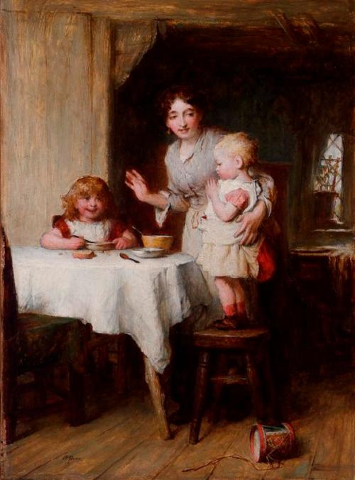 Saying Grace, 1887, Alexander Hohenlohe Burr