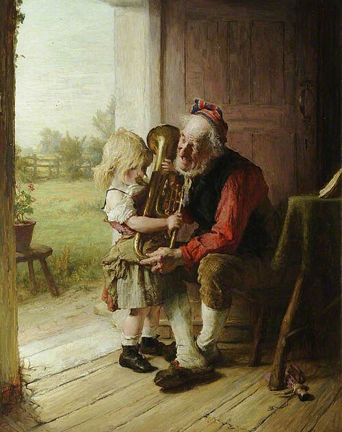 Music Lesson, 1880, Alexander Hohenlohe Burr