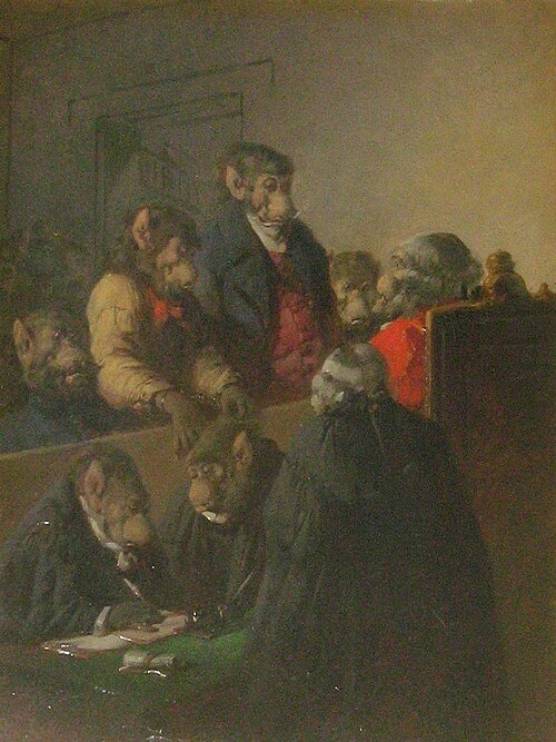 The Monkey's Court, 1863, James, Jr. Hardy