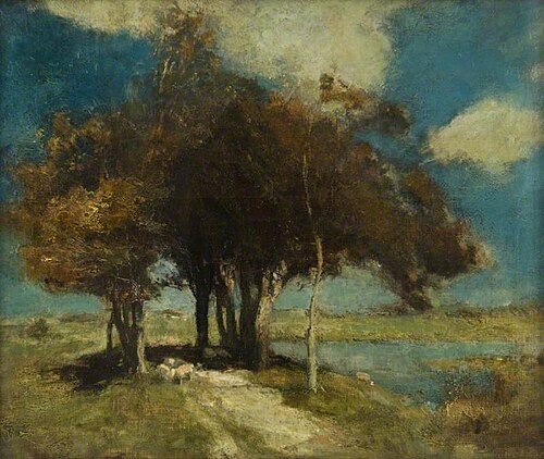Landscape with Sheep under Trees, 1891, Charles Hodge Mackie