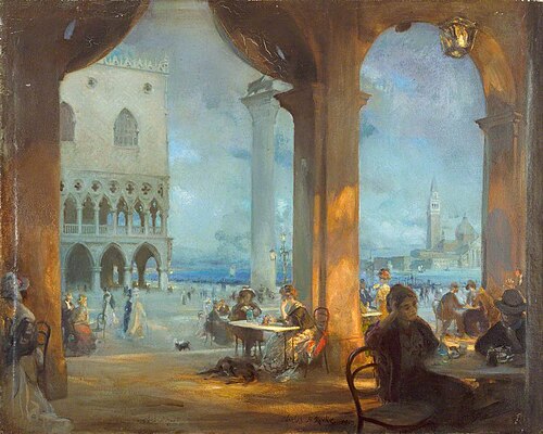 La piazzetta, Venice, 1909, Charles Hodge Mackie
