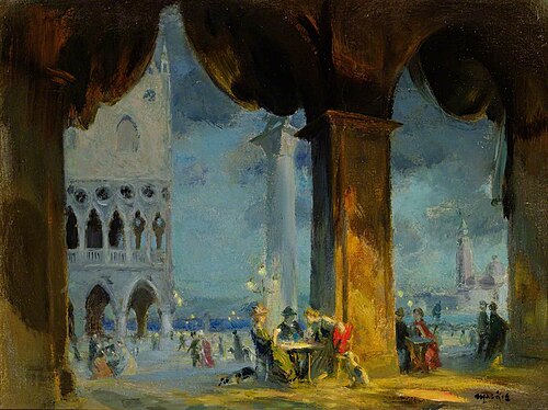 In the Piazetta, Venice, 1908, Charles Hodge Mackie
