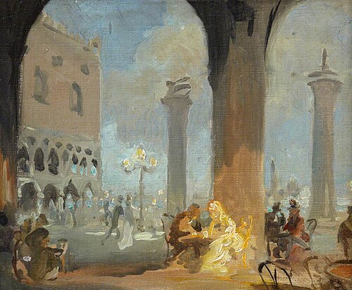 La piazzetta, Venice (study), 1909, Charles Hodge Mackie