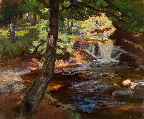 Woodland Stream, Study for 'The Bather', , Charles Hodge Mackie